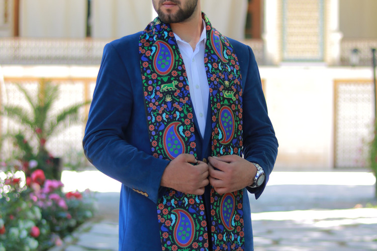 شال گردن شکارگاه ابریشمی چهارفصل - شال گردن اعلا