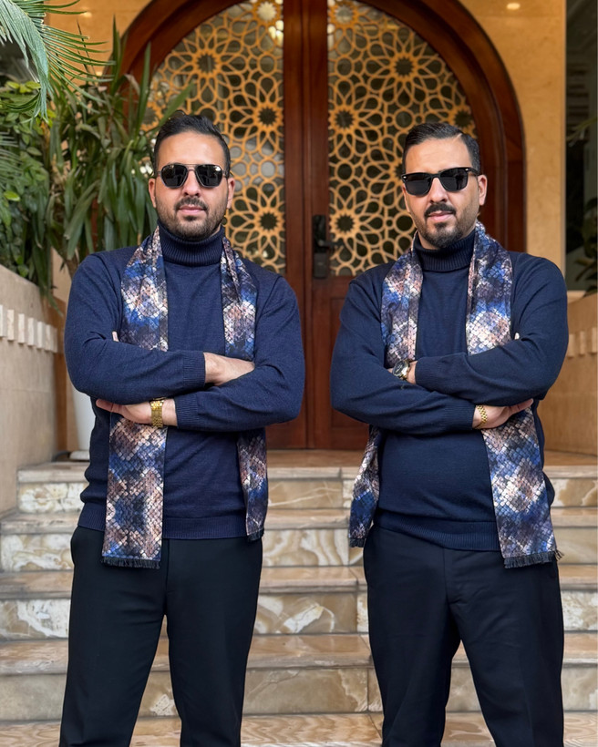 شال گردن پوست ماری ست دو نفره جنس ۴ فصل - شال گردن اعلا